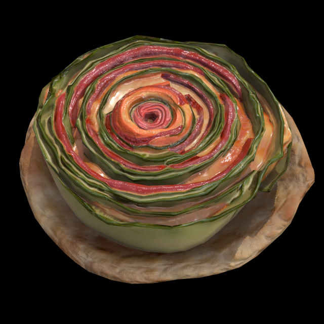VeggieRoll 3D Модель .c4d .max .obj .3ds .fbx .stl .blend 