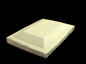 WhiteChocolateBarPiece Modelo 3D