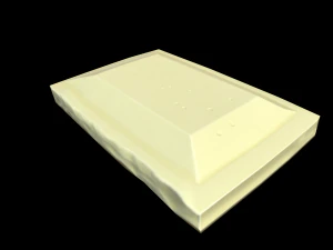 Kawałek białej czekolady Model 3D