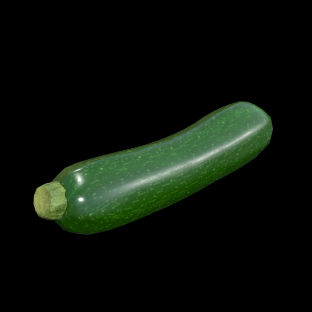 Zucchini Model 3D .c4d .max .obj .3ds .fbx .stl .blend 