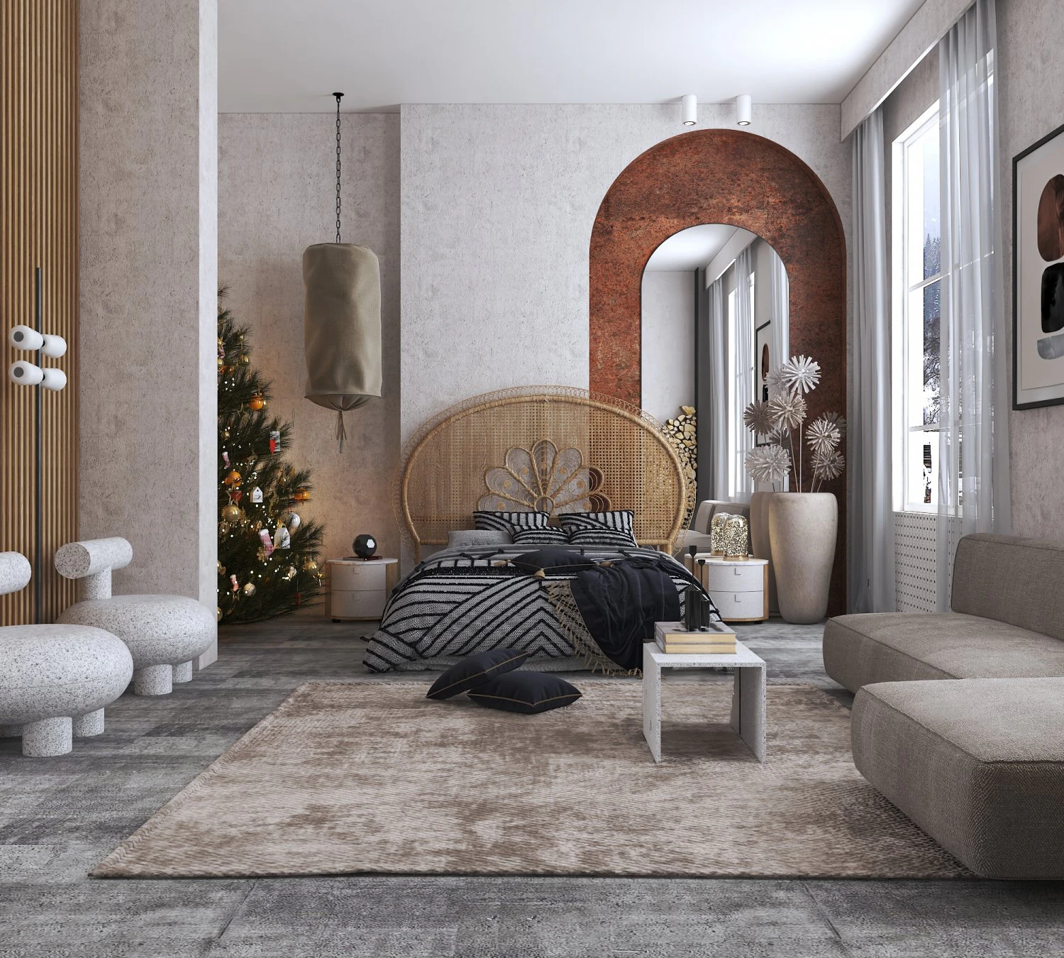 Bedroom Scene-1 3D Model .c4d .max .obj .3ds .fbx .stl .blend 