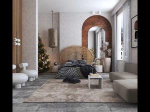 寝室のシーン-1 3Dモデル