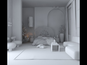 Bedroom Scene-1 Model 3D