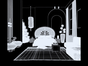 Bedroom Scene-1 Model 3D
