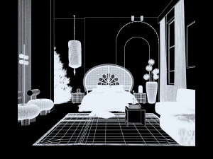 Bedroom Scene-1 3D Model