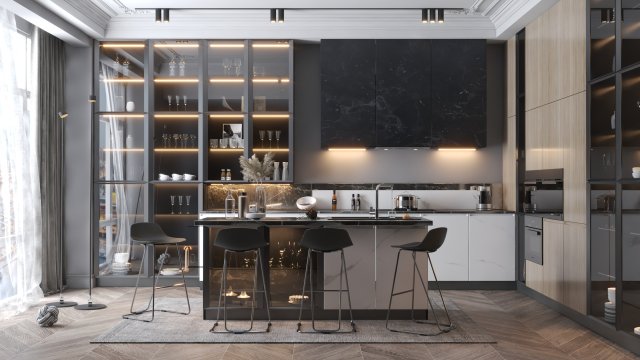 Kitchen Scene-1 Modelo 3D .c4d .max .obj .3ds .fbx .stl .blend 
