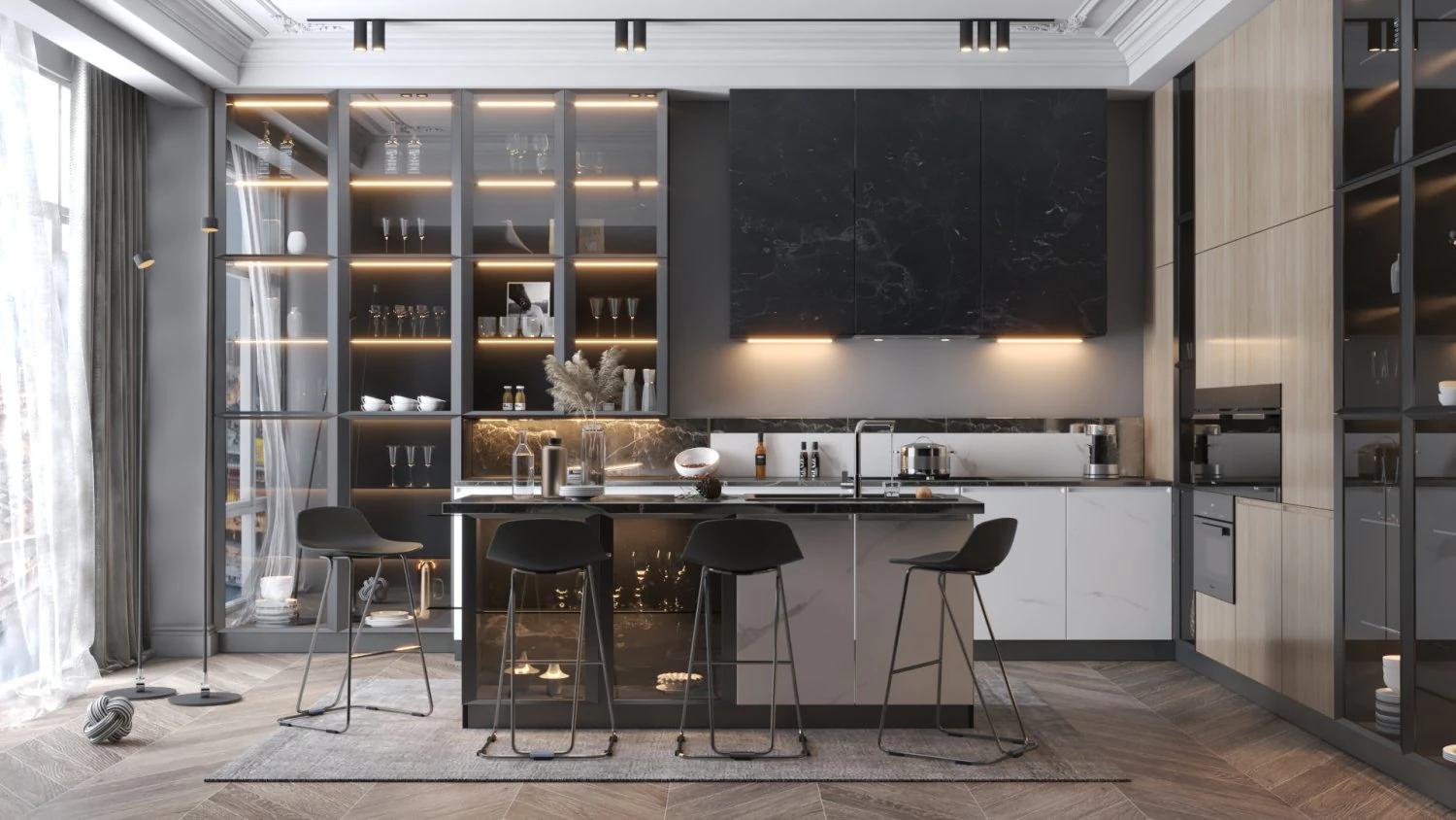Kitchen Scene-1 3D Model .c4d .max .obj .3ds .fbx .stl .blend 