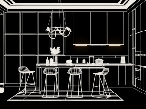 Kitchen Scene-1 Modelo 3D
