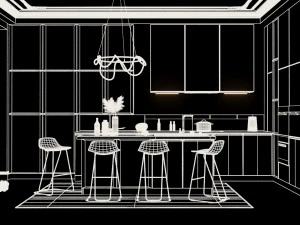 Kitchen Scene-1 3D Model