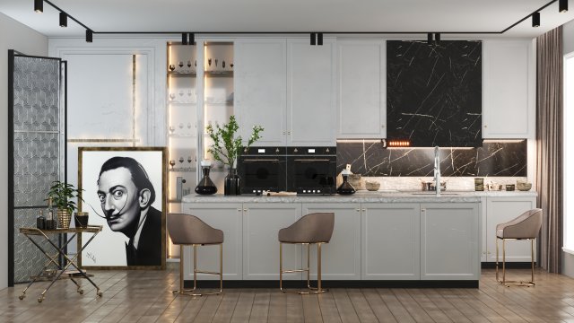 Kitchen Scene-2 Model 3D .c4d .max .obj .3ds .fbx .stl .blend 