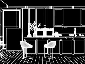 Kitchen Scene-2 3D Model