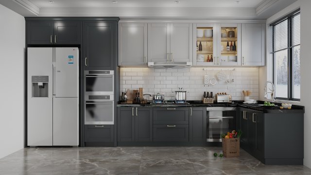Kitchen Scene-3 3D Model .c4d .max .obj .3ds .fbx .stl .blend 