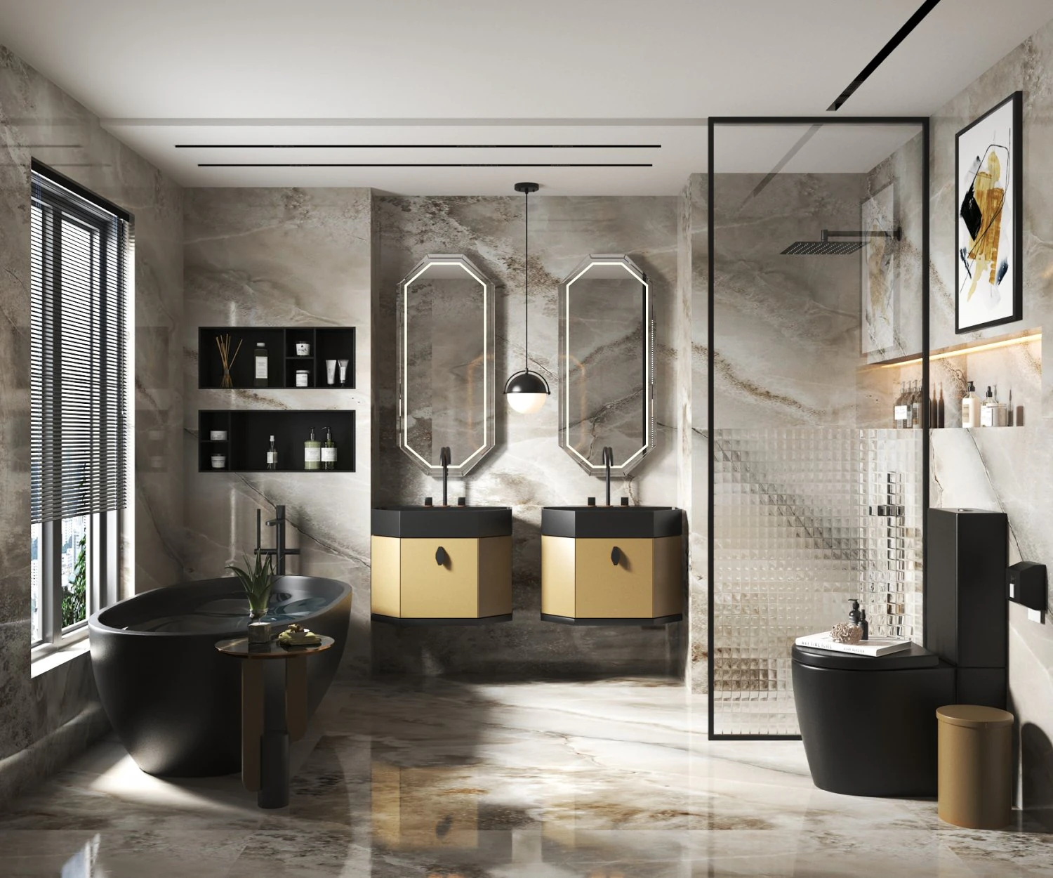 Bathroom-3 3D Model .c4d .max .obj .3ds .fbx .stl .blend 