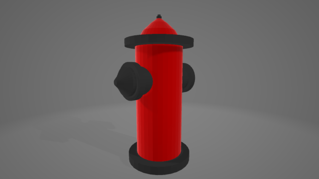LowPoly Fire Hydrant Modèle 3D .c4d .max .obj .3ds .fbx .stl .blend 