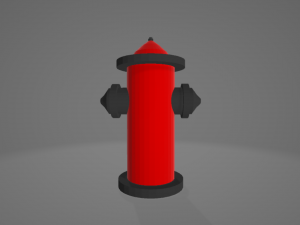LowPoly Fire Hydrant Modèle 3D