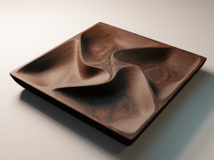 3D MODEL STL FILE SERVING TRAY-1 FOR CNC ENGRAVING MACHINE 3D Baskı Modeli