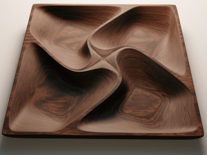 3D MODEL STL FILE SERVING TRAY-1 FOR CNC ENGRAVING MACHINE 3D Baskı Modeli