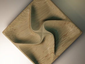 3D MODEL STL FILE SERVING TRAY-1 FOR CNC ENGRAVING MACHINE 3D Baskı Modeli