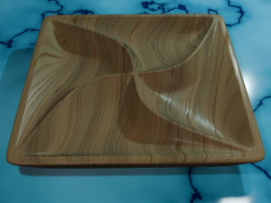 3D MODEL STL FILE SERVING TRAY-6 FOR CNC ENGRAVING MACHINE 3D Print Model