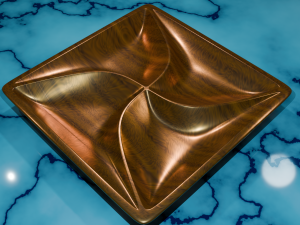 3D MODEL STL FILE SERVING TRAY-6 FOR CNC ENGRAVING MACHINE 3D Baskı Modeli