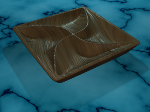 3D MODEL STL FILE SERVING TRAY-6 FOR CNC ENGRAVING MACHINE 3D Baskı Modeli