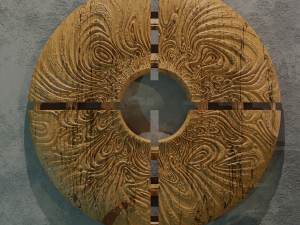 3D MODEL OF A DECORATIVE WALL PANEL FOR A CNC MILLING MACHINE 3D Print Model