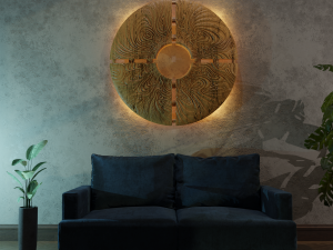 3D MODEL OF A DECORATIVE WALL PANEL FOR A CNC MILLING MACHINE Modello di stampa 3D