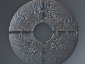 3D MODEL OF A DECORATIVE WALL PANEL FOR A CNC MILLING MACHINE Modello di stampa 3D