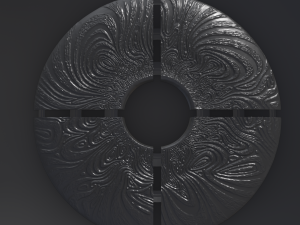 3D MODEL OF A DECORATIVE WALL PANEL FOR A CNC MILLING MACHINE Modello di stampa 3D