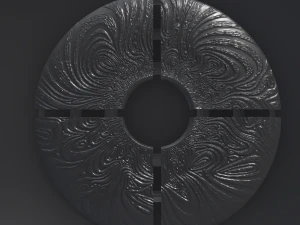 3D MODEL OF A DECORATIVE WALL PANEL FOR A CNC MILLING MACHINE 3D Print Model