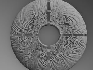 3D MODEL OF A DECORATIVE WALL PANEL FOR A CNC MILLING MACHINE Modello di stampa 3D