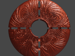 3D MODEL OF A DECORATIVE WALL PANEL FOR A CNC MILLING MACHINE Modello di stampa 3D