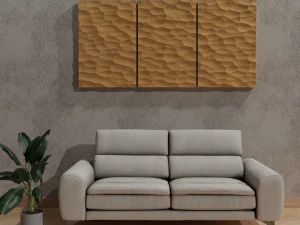 3D MODEL OF A DECORATIVE WALL PANEL FOR A CNC MILLING MACHINE 3D Print Model
