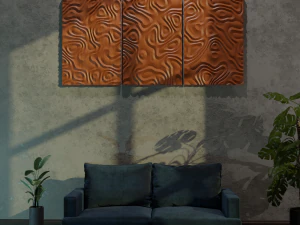 3D MODEL OF A DECORATIVE WALL PANEL FOR A CNC MILLING MACHINE 3D Print Model