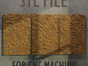 3D MODEL OF A DECORATIVE WALL PANEL FOR A CNC MILLING MACHINE 3D Print Model