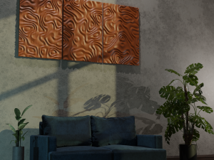 3D MODEL OF A DECORATIVE WALL PANEL FOR A CNC MILLING MACHINE 3D Print Model