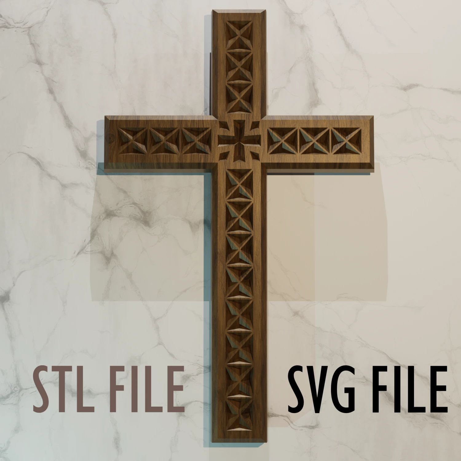 WALL CROSS 6 - 3D MODEL STL- FILES FOR CNC AND 3D PRINTER DOWNLOAD 3D Print Model .c4d .max .obj .3ds .fbx .stl .blend 