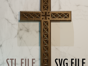 WALL CROSS 6 - 3D MODEL STL- FILES FOR CNC AND 3D PRINTER DOWNLOAD 3D Print Model