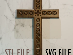 WALL CROSS 6 - CNC VE 3D YAZICI İNDİRME İ&Ccedil;İN 3D MODEL STL DOSYALARI 3D Baskı Modeli