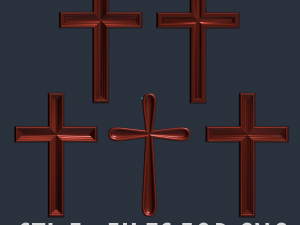 WALL CROSS 5 - 3D MODEL STL- FILES FOR CNC AND 3D PRINTER DOWNLOAD 3D प्रिंट मॉडल