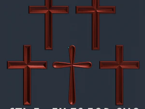 WALL CROSS 5 - 3D MODEL STL- FILES FOR CNC AND 3D PRINTER DOWNLOAD 3D Print Model
