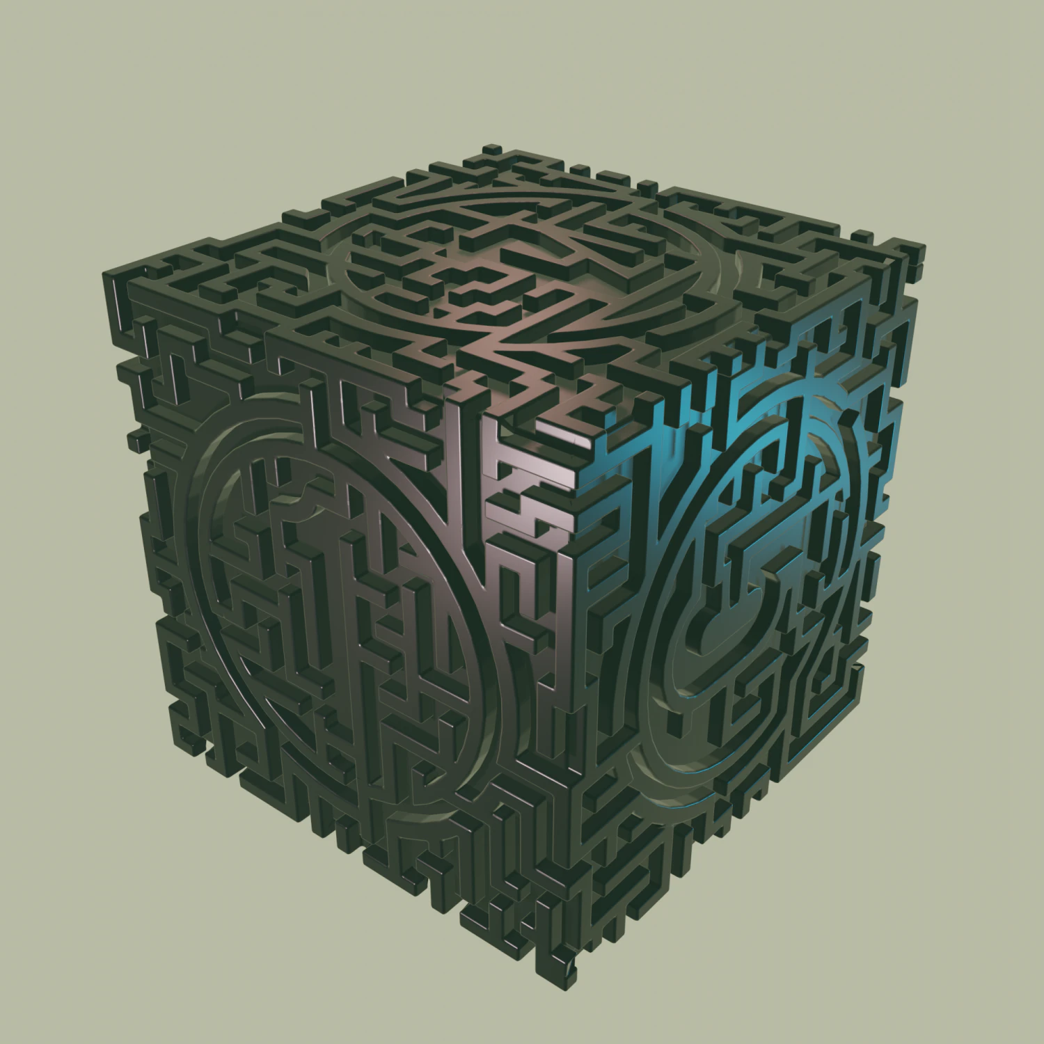 3D MODEL STL FILE CUBE LABIRINT 2 3D Print Model .c4d .max .obj .3ds .fbx .stl .blend
