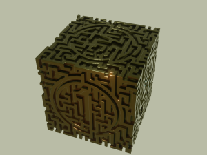 3D MODEL STL FILE CUBE LABIRINT 2 3D 打印模型