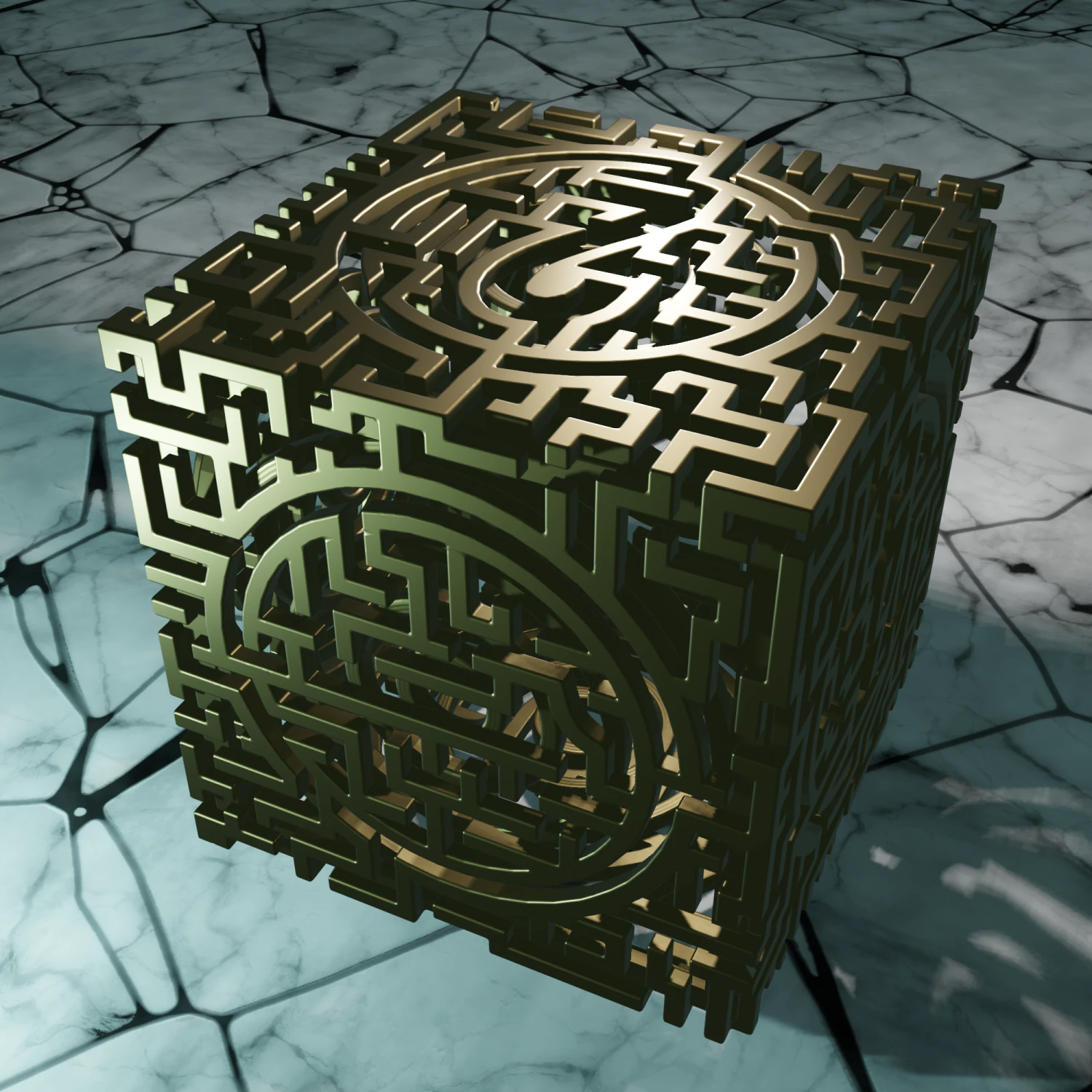 3D MODEL STL FILE CUBE LABIRINT 3D Print Model .c4d .max .obj .3ds .fbx .stl .blend 