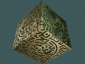 3D MODEL STL FILE CUBE LABIRINT 3D 프린트 모델