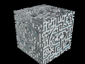 3D MODEL STL FILE CUBE LABIRINT 3D 프린트 모델