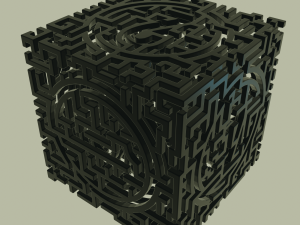 3D MODEL STL FILE CUBE LABIRINT 3D 프린트 모델