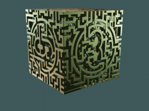 3D MODEL STL FILE CUBE LABIRINT 3D 프린트 모델