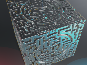 3D MODEL STL FILE CUBE LABIRINT 3D 프린트 모델