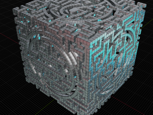 3D MODEL STL FILE CUBE LABIRINT 3D 프린트 모델